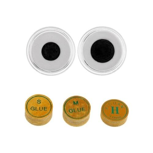 High Quality 11/13mm Pigskin Snooker or Pool Cue Tips Yellow/Brown Soft for Laminated Leather Cue Tips Billiards Accessories