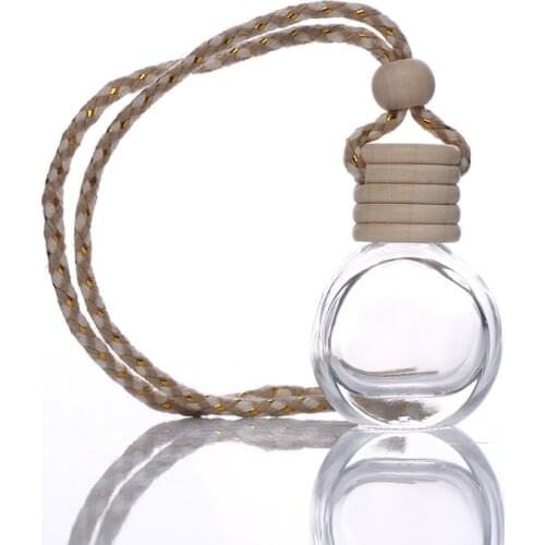 1Pc Car 8ml Hanging Empty Glass Perfume Bottles Pendant Car Ornament Auto Perfume Container