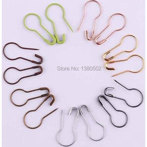 100Pcs /lot multicolor Safety Pins Gourd buckle Brooch Buckles Safety Pins