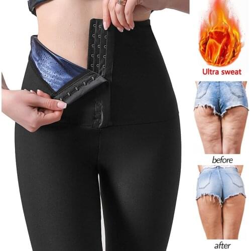 2 In 1 Waist Trainer Thigh Trimmer Sauna Body Shaper Pants Hot Sweat Slimming Belt Fitness Shorts Shapewear Workout Leggings