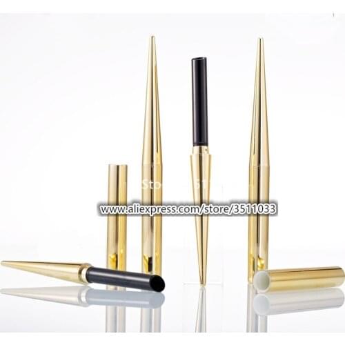 7.1mm Gold Color Bar Lipstick Tube Empty Special Slim Lip Balm Container Golden High Grade Elegant Lip Rouge Refillable Bottle