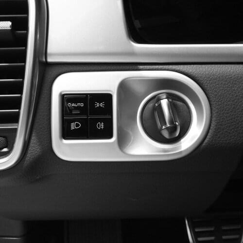 ABS Car Interior Decoration Headlight Control Panel Cover Styling Moulding Trim for Porsche Cayenne 2018 Accessories