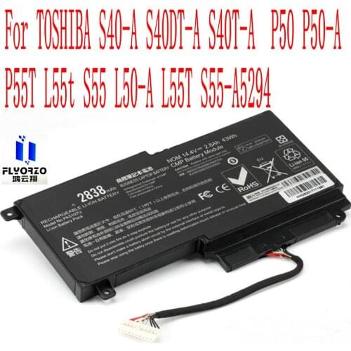 New High Quality 43WH PA5107U-1BRS Battery For TOSHIBA S40-A S40DT-A S40T-A P50 P50-A P55T L55t S55 L50-A L55T S55-A5294 Laptop