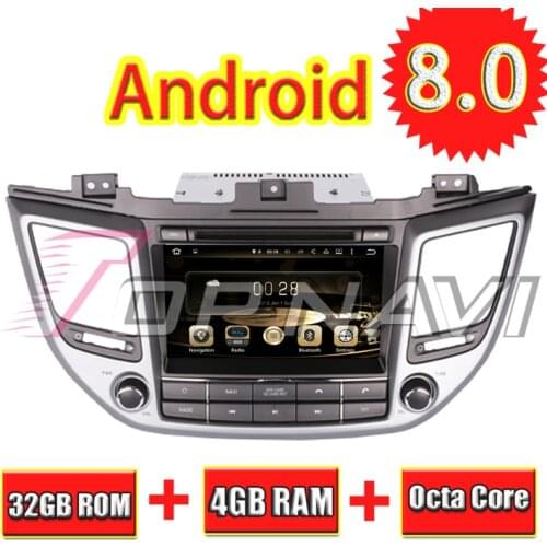 Topnavi 8" Octa Core Android 8.0 Car GPS Navigation for Hyundai Tucson 2015- Autoradio Multimedia Audio Stereo DVD Player 2 Din