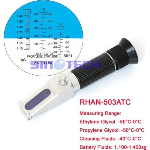 Free shipping Hand held new design Antifreeze Battery Glycol Refractometer RHAN-503ATC BUILT-IN CALIBRATION KNOB