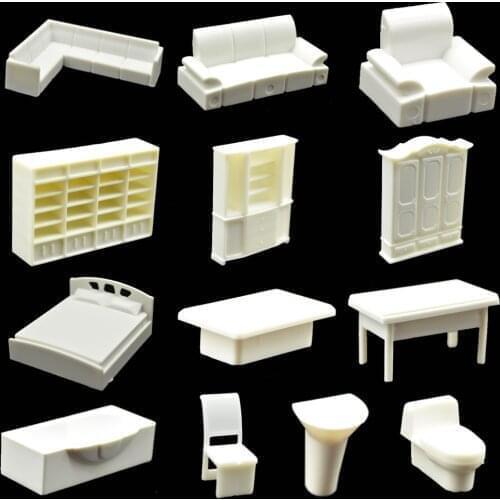 DIY Modeling Simulation Indoor Furnitures Display In The Room Toys for 1:50 Scale Architecture Building Layout 26pcs/lot