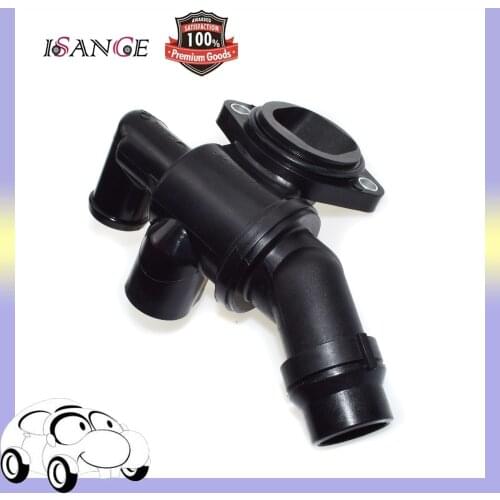 ISANCE Engine Coolant Thermostat Housing 87c 06D121111G / 06D 121 111 G For Audi A4 Quattro 2.0L 2005 2006 2007 2008 2009