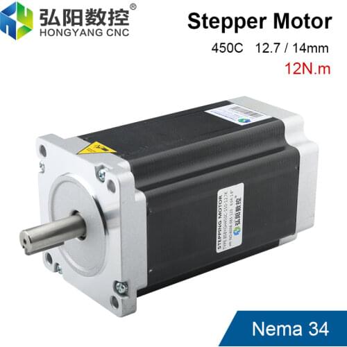 Nema23 Dual-Axis CNC Stepping Motor 12Nm 6.0A 2 Phase D=12.7mm 14mm Drive 4 Lead 3D Printer CNC Engraving And Milling Machine