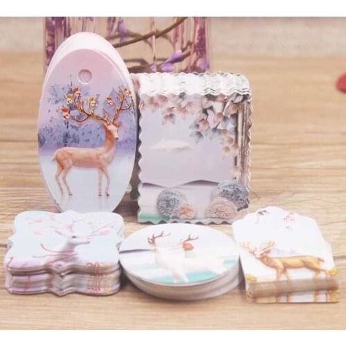 Newest 50pcs multi brown /white paper gifts label tag DIY jewelry charms tag Romatic wedding favors /cookies decorative tag