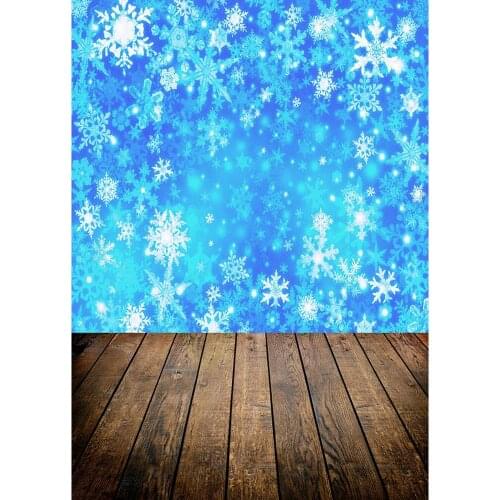 Photographic Backdrop Snowflake Blue for Christmas Computer Printed Background for Children Baby Lovers Photoshoot Photo Studio