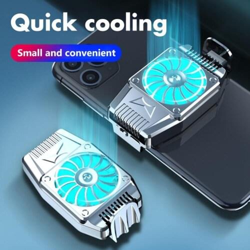 H15 Universal Portable Mobile Phone Game Cooler Light Effect Cooling Fan Mute Radiator Fast Cooling For iPhone Samsung Huawei