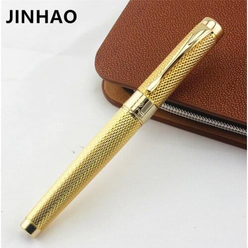 JINHAO new style metal gel pen Luxury gift metal ink pen Beautiful gift box packaging choice Business roller ball pen refill