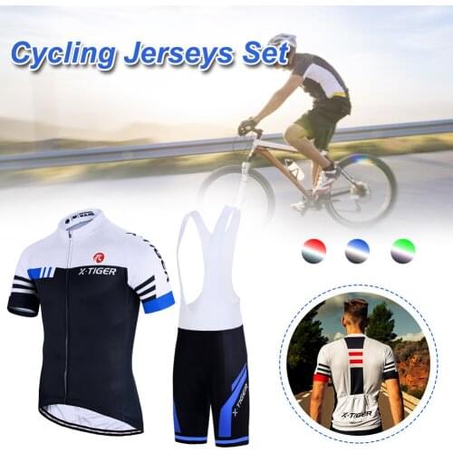Mens Cycling Jerseys Set Thermal Fleece Short Sleeve Quick Dry Top Jacket Cycling Clothing 5D Gel Bib Pants Summer Cycling Suit