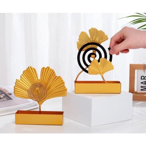 Creative Ginkgo Leaf Mosquito-repellent Incense Holder Ornaments Summer Household Incense Burner Sandalwood Box Decoration