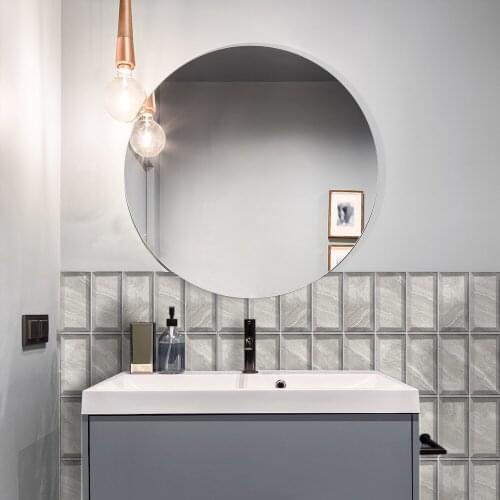 Lenox Grey Matte Marble Wall Sticker Retro Oil-proof Waterproof Tile Wallpaper For Kitchen Bathroom Ground Wall House Decoration