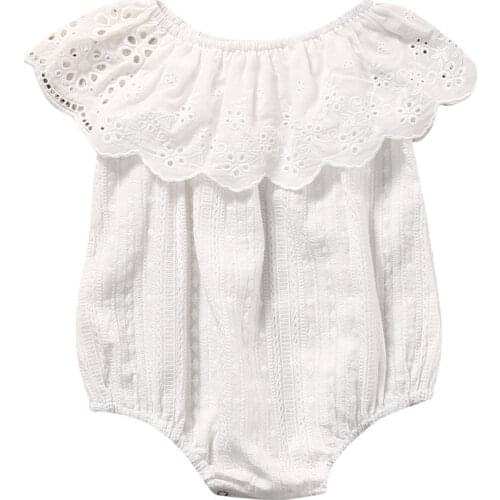Summer Baby Girls Rompers Newborn Infant 2011 Summer Casual Off Shoulder Romper Jumpsuit Infant Clothes Outfits Sunsuit Clothes