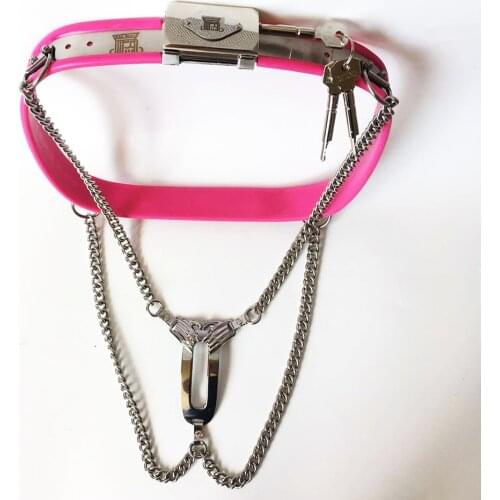 Manyjoy Invisible Female Stainless Steel Chain Chastity Belt Adjustable Waist Size Chastity Device For Women