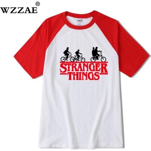 2019 New Stranger Things Inspired Top Shop Unisex Mens Womans Tv Horror New T Shirts Letter Print Cotton Fashion Tees & Tops