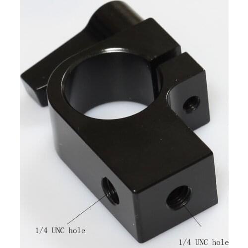 New single Rod clamp with double1/4" hole for 19mm Support Rail Rig Rail