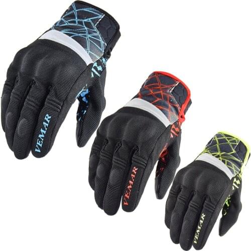 Vemar Unisex Motorcycle Gloves Summer Breathable Mesh Motocross Motorbike Cycling Sport Racing Riding Gloves Touch Screen XS-XXL
