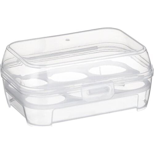 2021 Transparent 6 Grids Travel Beauty Powder Puff Storage Box Makeup Egg Drying Case Portable Sponge Holder Container Organizer