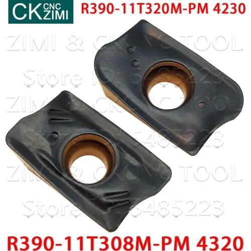 R390-11T308M-PM 4320 R390-11T320M-PM 4230 carbide inserts milling inserts R390 11T308 11T320 CNC Lathe milling Tools for steel