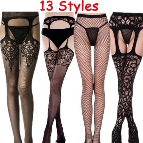 Sexy Lingerie Print Teddies Bodysuit Broadcloth BodyStockings Porn Sex Erotic Open Crotch Lingerie Sexy Underwear Lace Pantyhose
