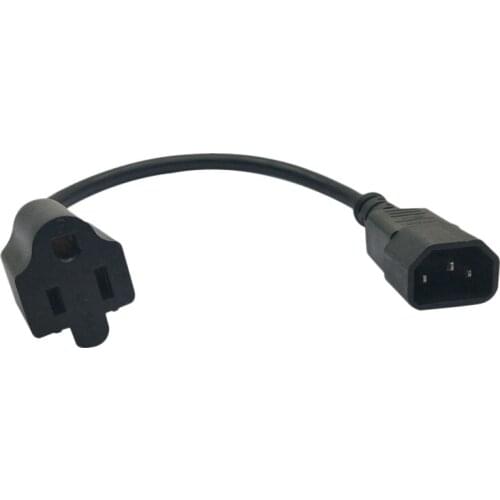 Power Cord, C14 to 5-15R Product Word Male to American Standard 3Pin Female Power Cord for Ups Servers