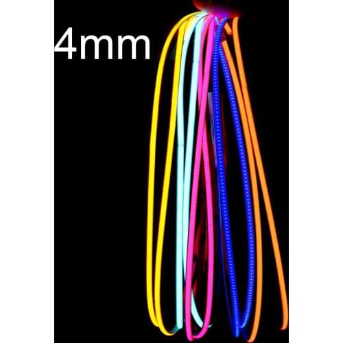 4mm Super Thin COB Led Strip Light 5m 12V 24V Flexible Tape Lights Liner Lighting For Room Wall Decor White Pink Orange 480LED/m