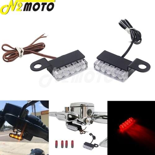 Motorcycle Mini LED Turn Signal Indicator Light License Plate Light Taillight for Harley Chopper Bobber Cafe Racer Honda Yamaha