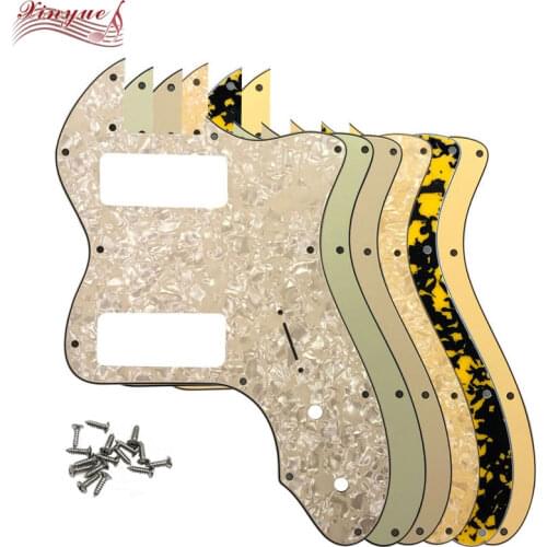 Pleroo Guitar Parts For 13 holes Classic Series'72 Telecaster Thinline Guitar pickguard With P90 Humbucker Pickups Scratch Plate