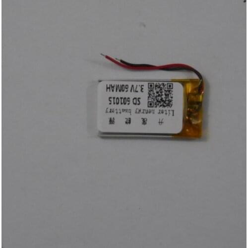 Polymer lithium battery factory custom 601015 60mah 3.7V Bluetooth headset lithium battery