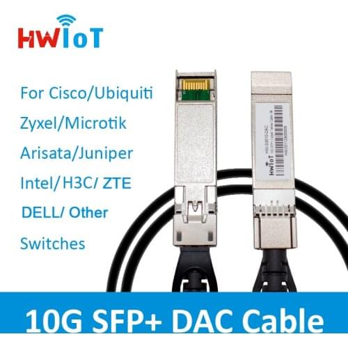 10G SFP+ 10pcs 0.5m to 10m Passive Copper Direct Attach Cable DAC Cable 30AWG for Cisco Ubiquiti Zyxel Microtik Arisata Etc
