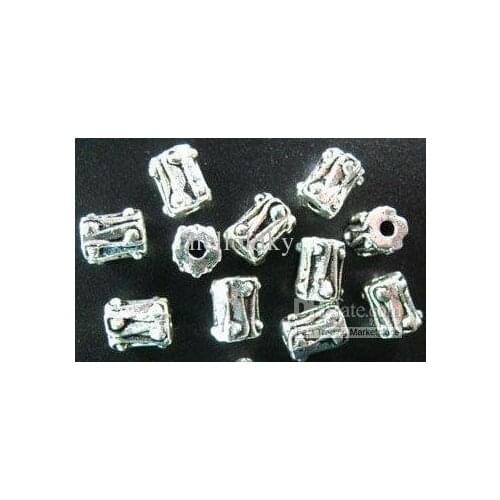 1200pcs Tibetan silver wire curved barrel beads A234