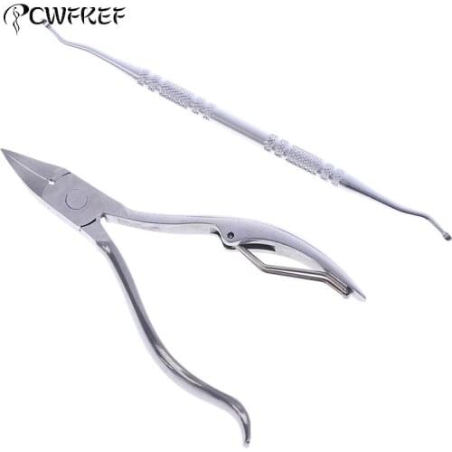 2PCs/set Ingrown Toenails Pedicure Foot Care Tool Nail Correction Clipper Cutters For Orthotic Acronyx Dead Skin Remover
