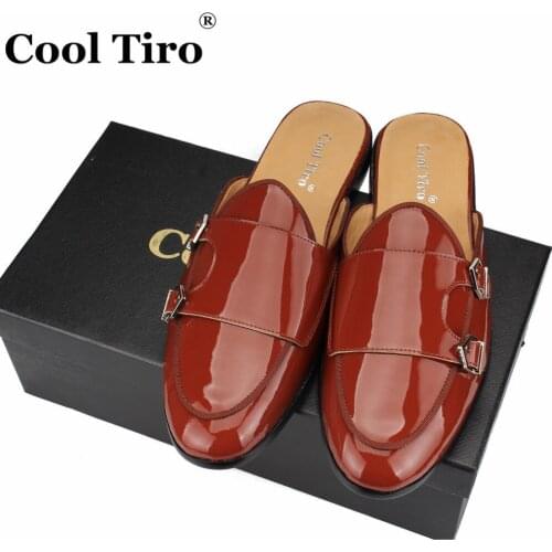 2021 outdoor mules loafers shoes Women New Slippers Luxury Spring Summer Home Slippers men BROWN patent leather Indoor WITH BOX