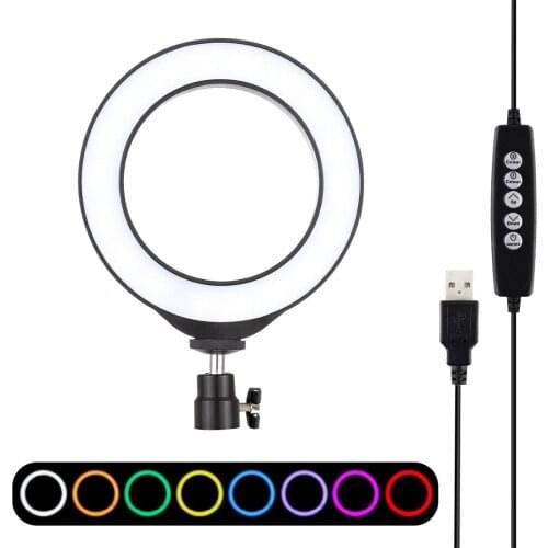 4.7 inch 12cm USB RGBW LED Dimmable Ring Light Photography Fill Light Youtube Vlogging Photography Video Lights