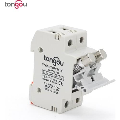 4 Sets 2P Parallel Fuse Holder With DC 1000V 30A Fuse for Solar System Protection 10*38mm