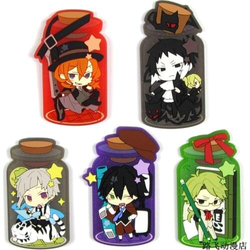 Bungo Stray Dogs Anime keychain Dazai Osamu Atsushi Nakaji Edogawa Ranpo rubber refrigerator magnet paste