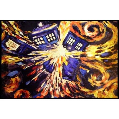 Van Goh Doctor Who Poster Silk Fabric Poster Print Cloth Fabric Wall Poster Custom Satin Poster 40X60cm50X75cm60X90cm