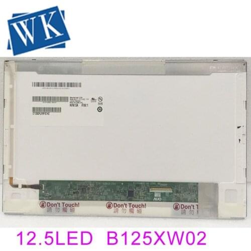 Free shipping LTN125AT02 B125XW02 V.0 B125XW02 V0 LP125WH1 For HP 2560p 2570p laptop lcd screen display 1366*768 12.5 inch