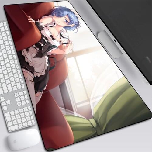 800X300MM Large Mouse pad GAMER Laptop Notebook Desk carpet Mat For CSGO Dota Keyboard Anime Rem Re Zero Manga Gift