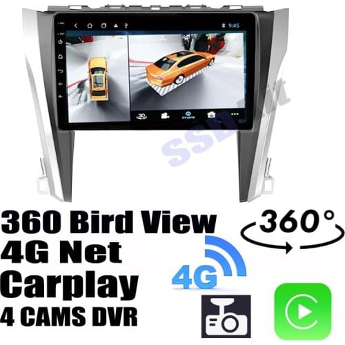 Car Audio Navigation GPS Stereo Media Carplay DVR 360 Birdview 4G Android System For TOYOTA Camry Altis XV50 2011~2019
