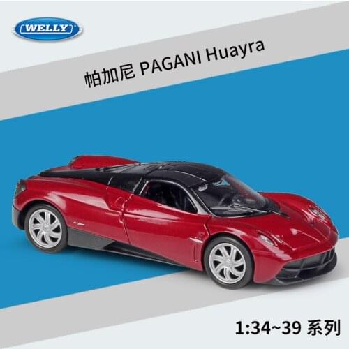 Welly 1:36 Simulation Model Car Toy For PAGANI Huayra Alloy Car Toy Model with Pull back function original box For kid Gift