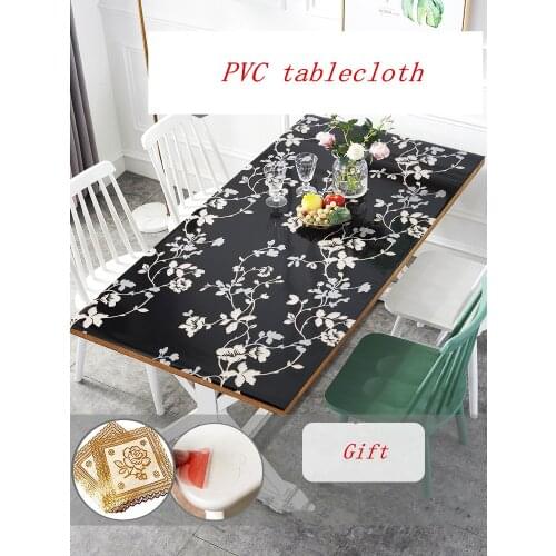 Custom made table mat pvc soft glass tablecloth Waterproof oil-proof matte coffee table mat party wedding table deco protector