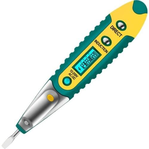 1Pcs LCD Digital Display Voltage Test Pen Pencil Tester Electrical Voltage Detector Screwdriver AC/DC 12-250V Electrician Tools