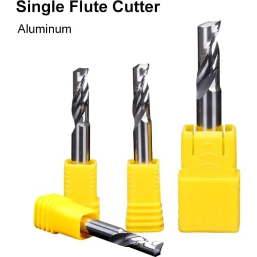 8/10mm Shank 1 Flute End Mill Carbide End Mill for Aluminum Door Window Cutting CNC Aluminum Cutting Router Bit
