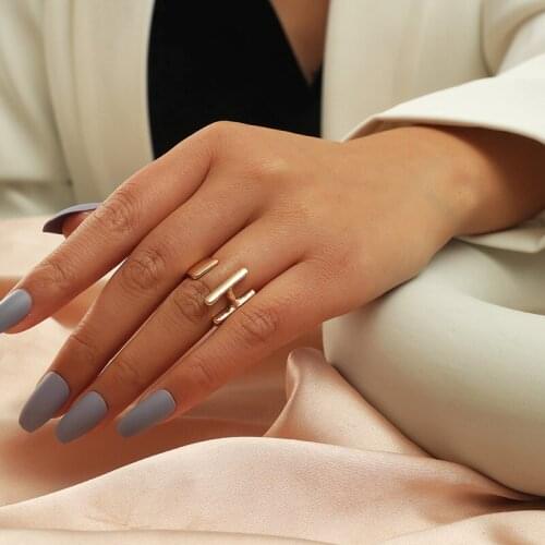 Fashion H Letters Rings for Women Girl Gold Color African Initial Rings Resizable English Jewelry Alphabet Finger Ring Gift