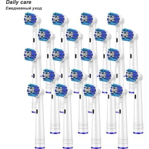 20Pcs replacement brush heads for Oral B electric toothbrush before power/Pro health/Triumph/3D Excel/clean precision vitality