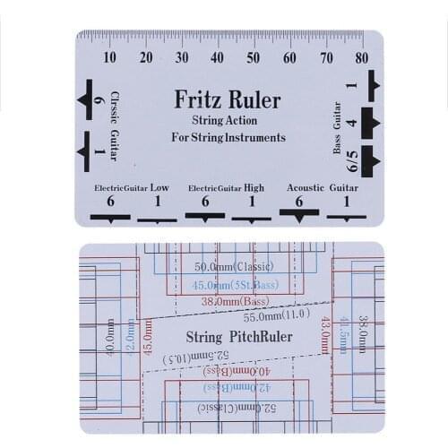 New arrival Guitar String Action Pitch Ruler Portable DIY Measuring Tool for Classic Acoustic Electric Guitars Bass Accessories